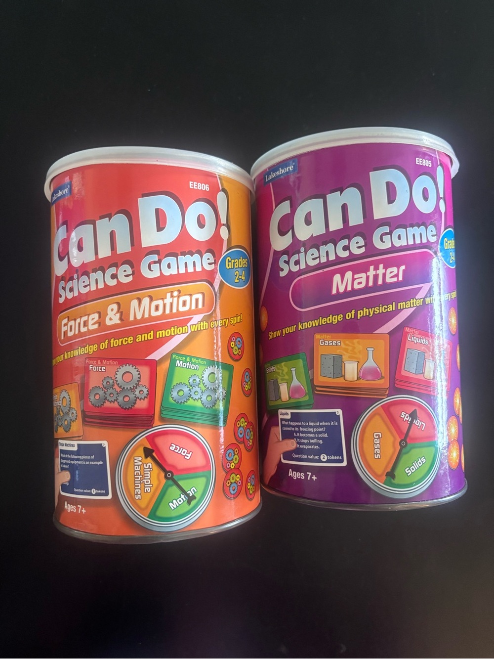 Can Do! Science Game Set - Force & Motion (Orange) & Matter (Purple) 010